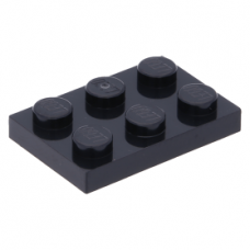 LEGO lapos elem 2x3, fekete (3021)